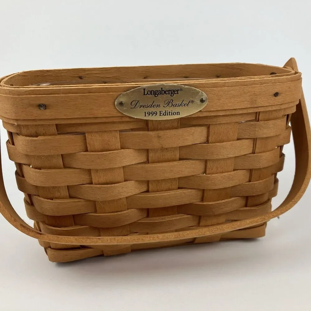 Longaberger Dresden Basket Set 1999| /w Lid VTG (17582)